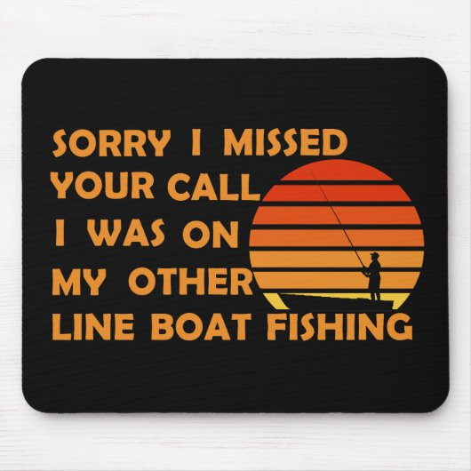 おもしろい引用文魚釣り愛好家ヴィンテージ マウスパッド (正面)