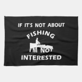 おもしろい引用文魚釣り キッチンタオル (横)