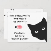 おもしろい引用文黒猫はがき ポストカード (正面/裏面)