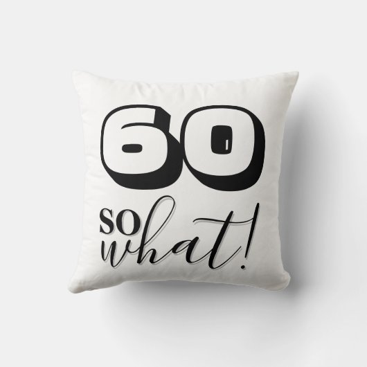 おもしろい引用文60だから何60誕生日 クッション (裏面)