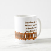 おもしろい引用文、いくつかの橋を燃やすク保レジー コーヒーマグカップ (正面右)