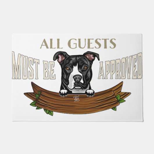 おもしろい引用文、おもしろい諺、犬の恋人ギフト ドアマット (正面)