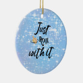 おもしろい引用文 – ハヌカ転がーとだけ セラミックオーナメント (右)