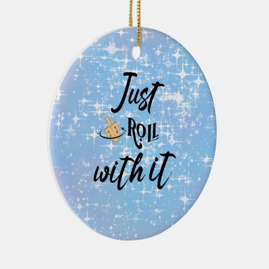 おもしろい引用文 – ハヌカ転がーとだけ セラミックオーナメント (右)