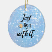 おもしろい引用文 – ハヌカ転がーとだけ セラミックオーナメント (左)