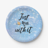 おもしろい引用文 – ハヌカ転がーとだけ ペーパープレート (正面)