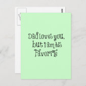 おもしろい引用文:パパはあなたを愛しているが ポストカード (正面/裏面)