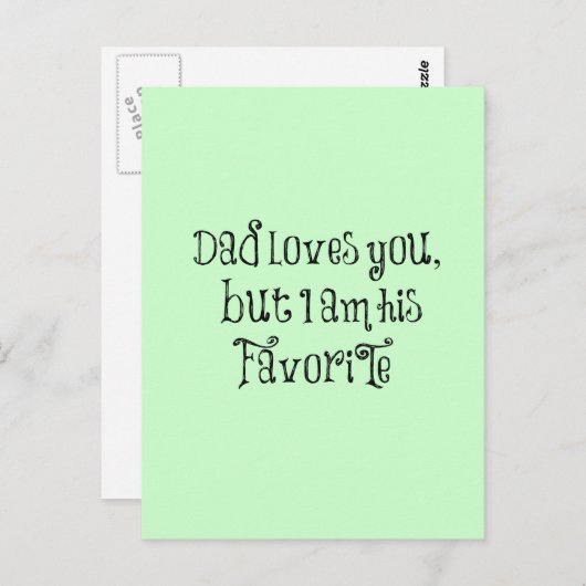 おもしろい引用文:パパはあなたを愛しているが ポストカード (正面/裏面)