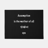 おもしろい引用文「前提は全ての母である… ドアマット (正面)