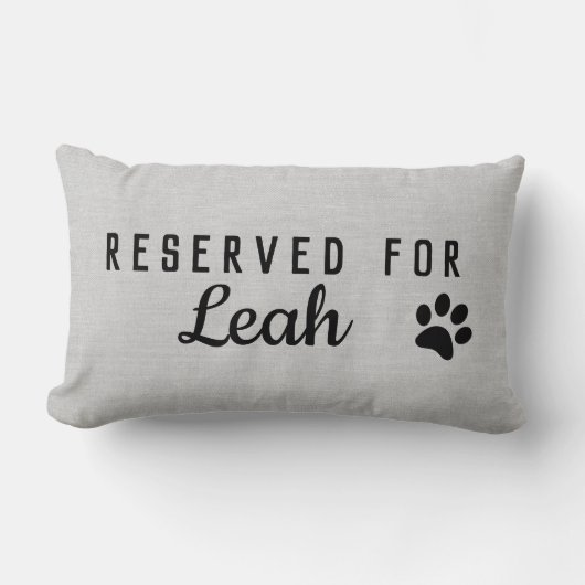 おもしろい引用文、犬枕装飾 ランバークッション (正面)