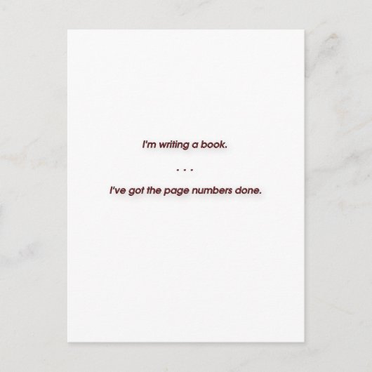 おもしろい引用文 – 私は書本だ。私は得... ポストカード (正面)