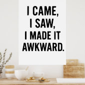 おもしろい引用文：見来たよ、気まずい ポスター (キッチン)