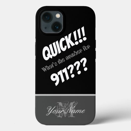 おもしろい引用文:911の数字は？ Case-Mate iPhoneケース (裏面)
