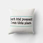 おもしろい引用文I走この場所装飾用クッション クッション (裏面)