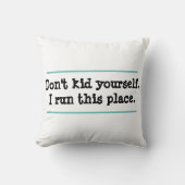 おもしろい引用文I走この場所装飾用クッション クッション (正面)