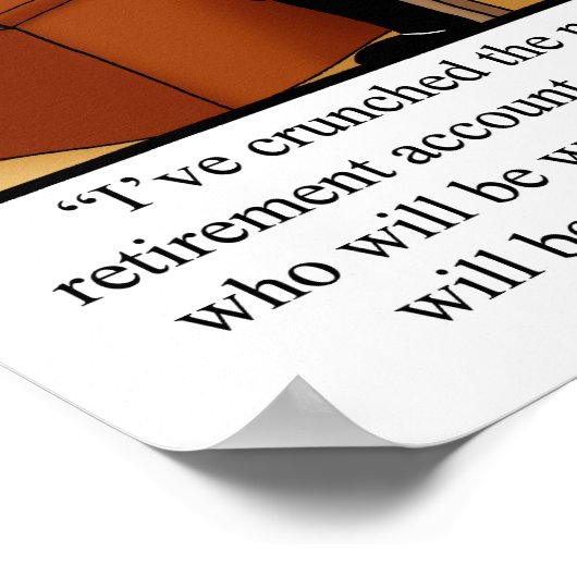 おもしろい引退ユーモアのポスター ポスター (角)