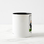 おもしろい引退ユーモア ツートーンマグカップ (中央)