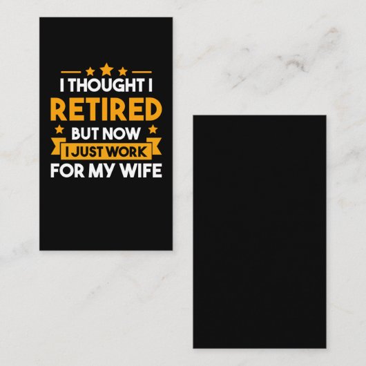 おもしろい引退夫妻退職した父 名刺 (正面/裏面)