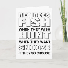 おもしろい引退猟師、漁師、スヌーザー カード