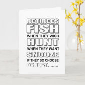 おもしろい引退猟師、漁師、スヌーザー カード (黄色い花)