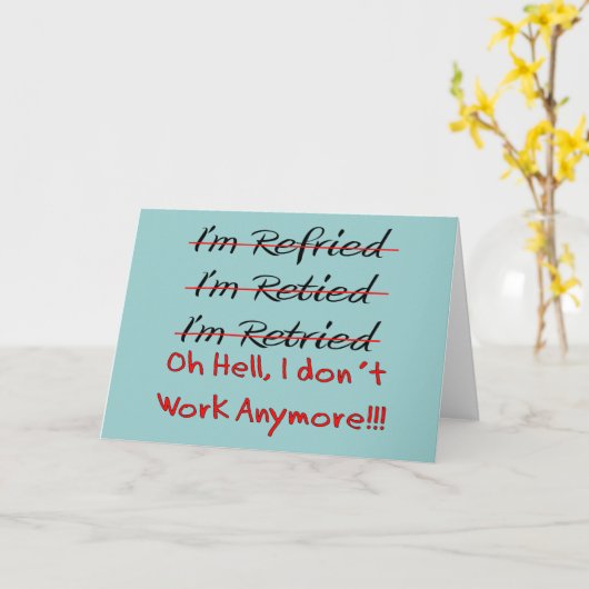 おもしろい引退用シャツ及び贈り物 カード (黄色い花)