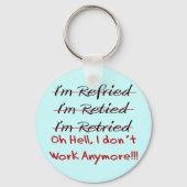 おもしろい引退用シャツ及び贈り物 キーホルダー (正面)