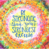 おもしろい強いやる気を起こさせる刺激トレンディー シール (正面)