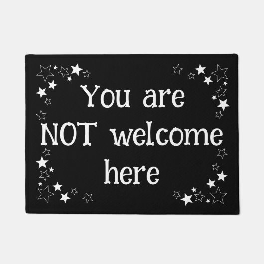 おもしろい形式が歓迎されない ドアマット (正面)