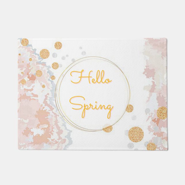 おもしろい形式の春 ドアマット (正面)