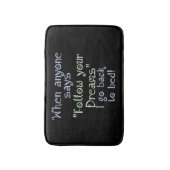 おもしろい後を追夢をベッドに戻す感動的 バスマット (正面縦)