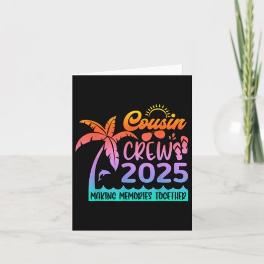 おもしろい従兄弟クルー2025夏グループ メモリー作り カード (正面)