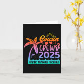 おもしろい従兄弟クルー2025夏グループ メモリー作り カード (黄色い花)