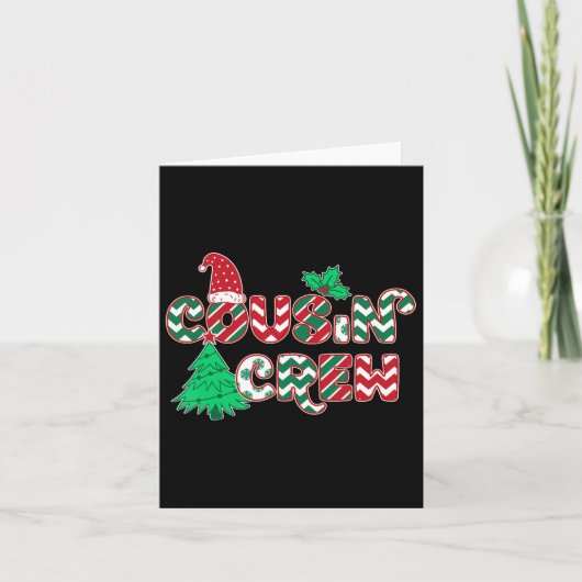 おもしろい従姉妹クルーのクリスマス カード (正面)