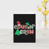 おもしろい従姉妹クルーのクリスマス カード (黄色い花)