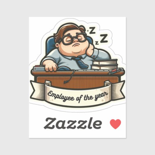 "おもしろい従業員"ステッカー – 皮肉 – 悪い シール (シート)