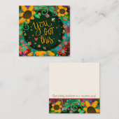 おもしろい得このフローラ感動的な親切カード スクエア名刺 (正面/裏面)