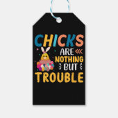 おもしろい復活祭の雛は苦労ばかりだ ギフトタグ (正面)