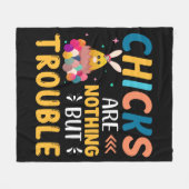 おもしろい復活祭の雛は苦労ばかりだ フリースブランケット (正面(横))