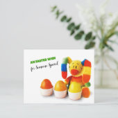 おもしろい復活祭。カスタマイズ可能なイースターポストカード シーズンポストカード (スタンド正面)