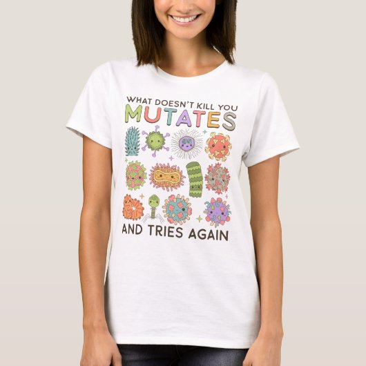 おもしろい微生物学研究室 Tシャツ (正面)