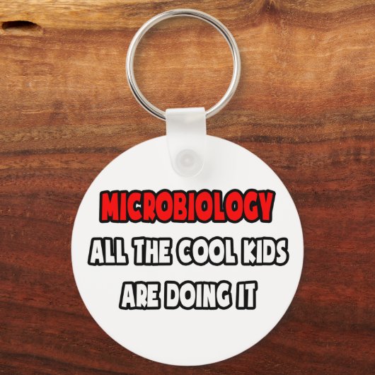 おもしろい微生物学者のシャツと贈り物 キーホルダー (正面)