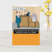 おもしろい微笑みイルカ誕生日 カード (黄色い花)