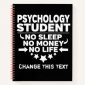 おもしろい心理学の大学生 ノートブック (正面)