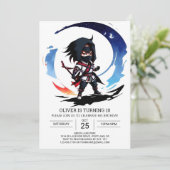 おもしろい忍者シークレットエージェント誕生日 招待状 (スタンド正面)