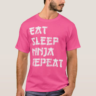 おもしろい忍者シ食べャツのスリープ忍者リピート空手Wa Tシャツ