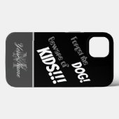 おもしろい忘れ:犬!KIDSに注意!!! Case-Mate iPhoneケース (裏面 (横))