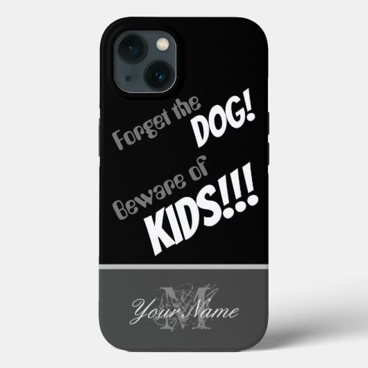 おもしろい忘れ:犬!KIDSに注意!!! Case-Mate iPhoneケース (裏面)