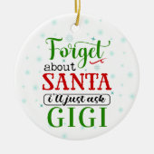 おもしろい忘れSanta Gigiクリスマス装飾 セラミックオーナメント (正面)