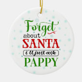 おもしろい忘れSanta PAPPYクリスマスオーナメント セラミックオーナメント (正面)