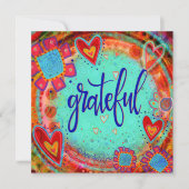 おもしろい快活恵み 感動的 サンキューカード (正面)